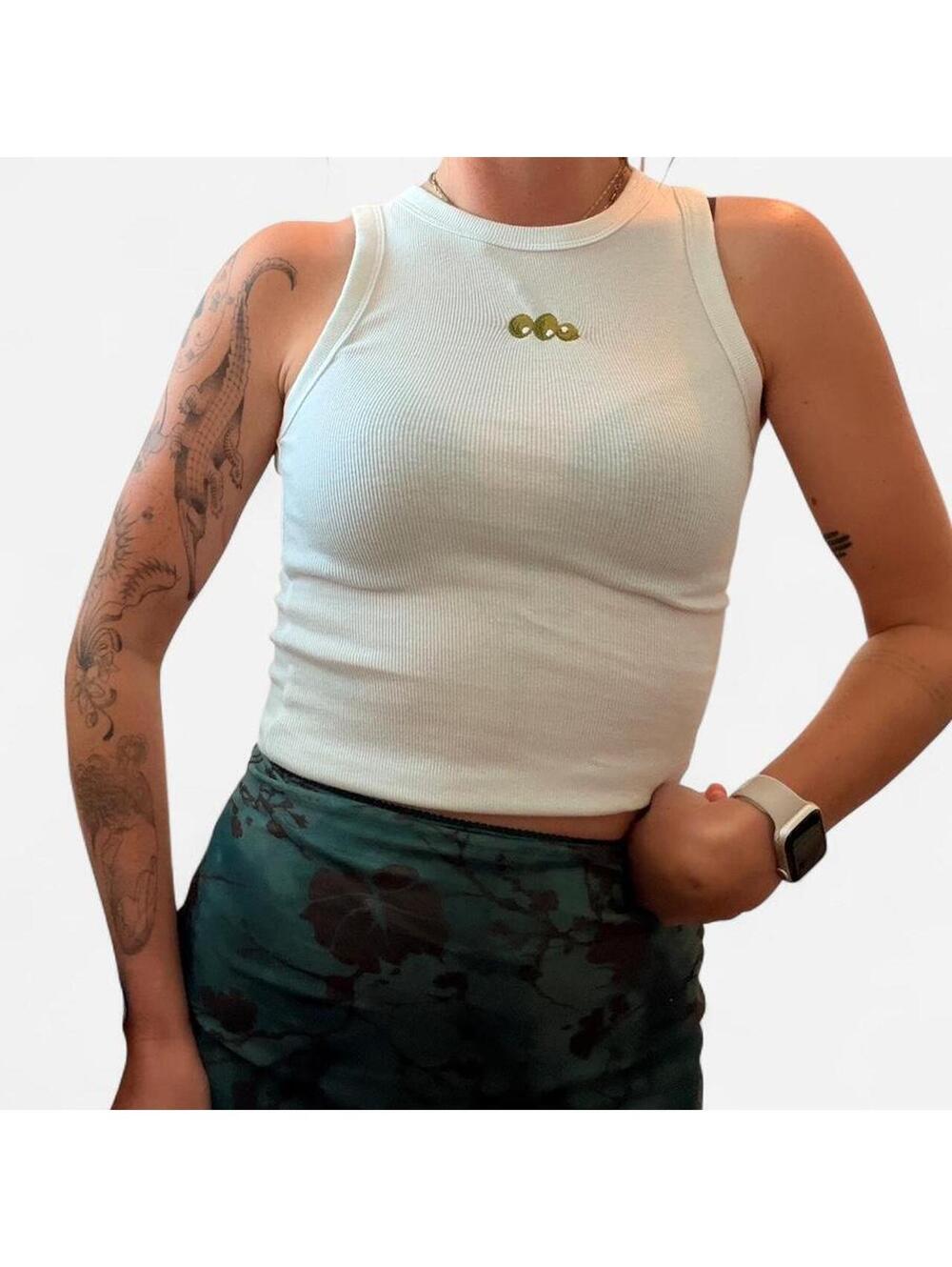 A New Day Women's Blue and White Vests-tanks-cami